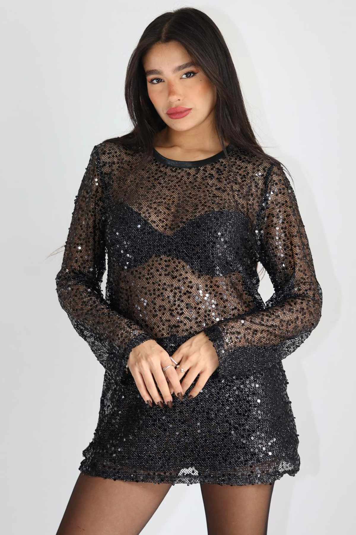 חולצת רשת פייטים הורייזון