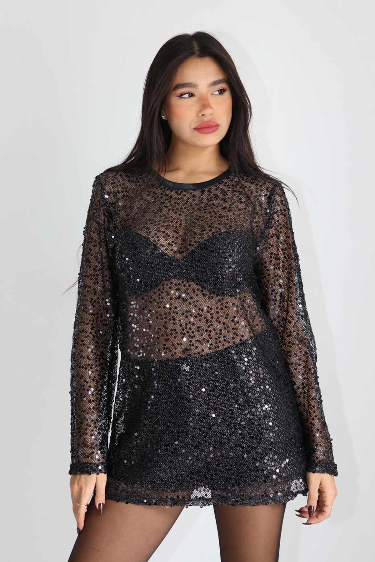 חולצת רשת פייטים הורייזון