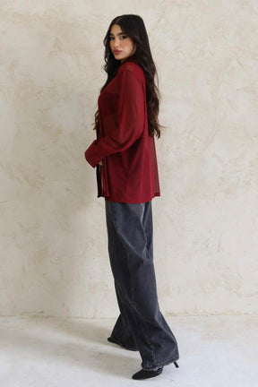 חולצה מכופתרת שיפון מיורקה