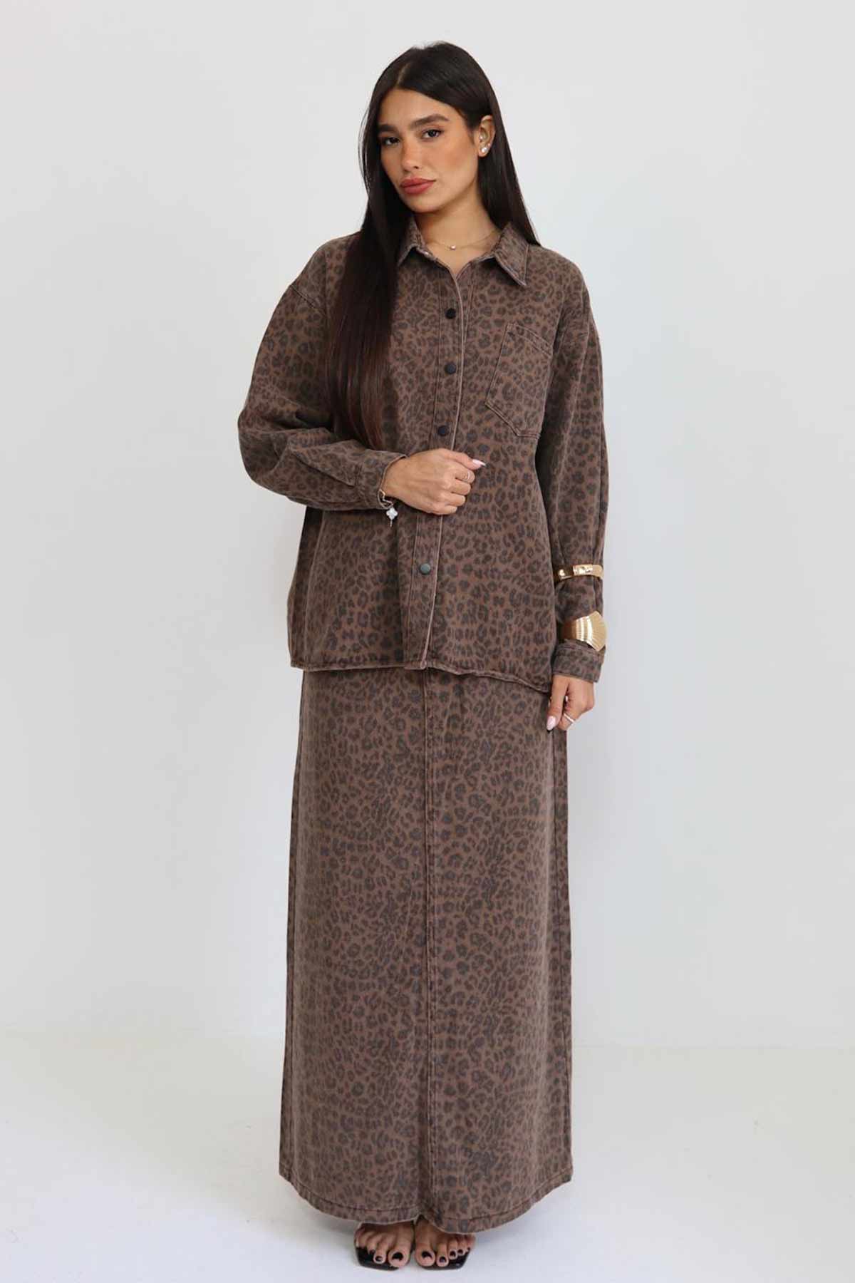 חצאית ג'ינס מנומר מירי