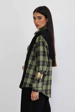 חולצת פלנל מכופתרת צ'לנג'