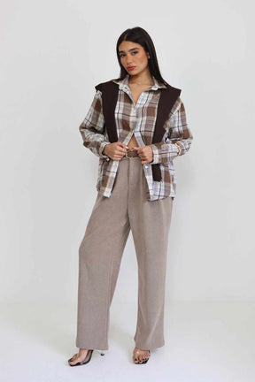 חולצת פלנל מכופתרת צ'לנג'