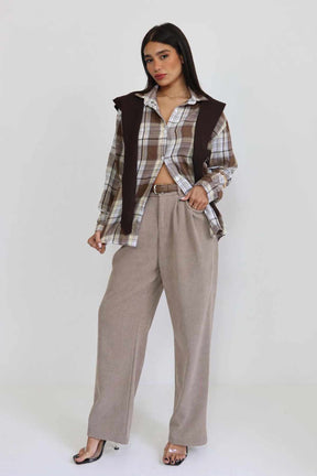 חולצת פלנל מכופתרת צ'לנג'