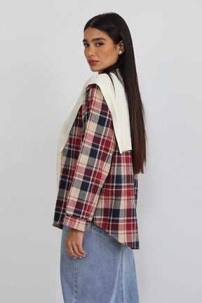 חולצת פלנל מכופתרת צ'לנג'