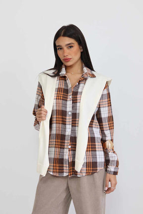 חולצת פלנל מכופתרת צ'לנג'