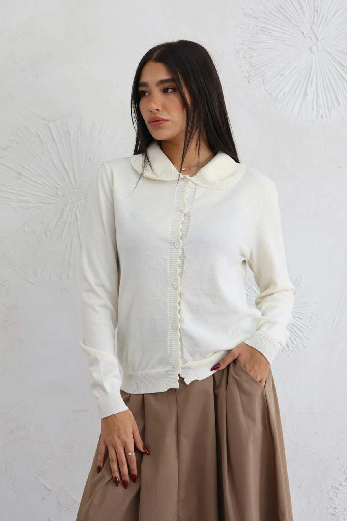 חולצת כפתורים סריג מישל