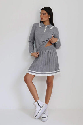 חליפת סריג חצאית ברנדה