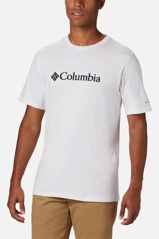 קולומביה חולצת טישירט לוגו בייסיק בצבע לבן לגברים-Columbia-S-נאקו