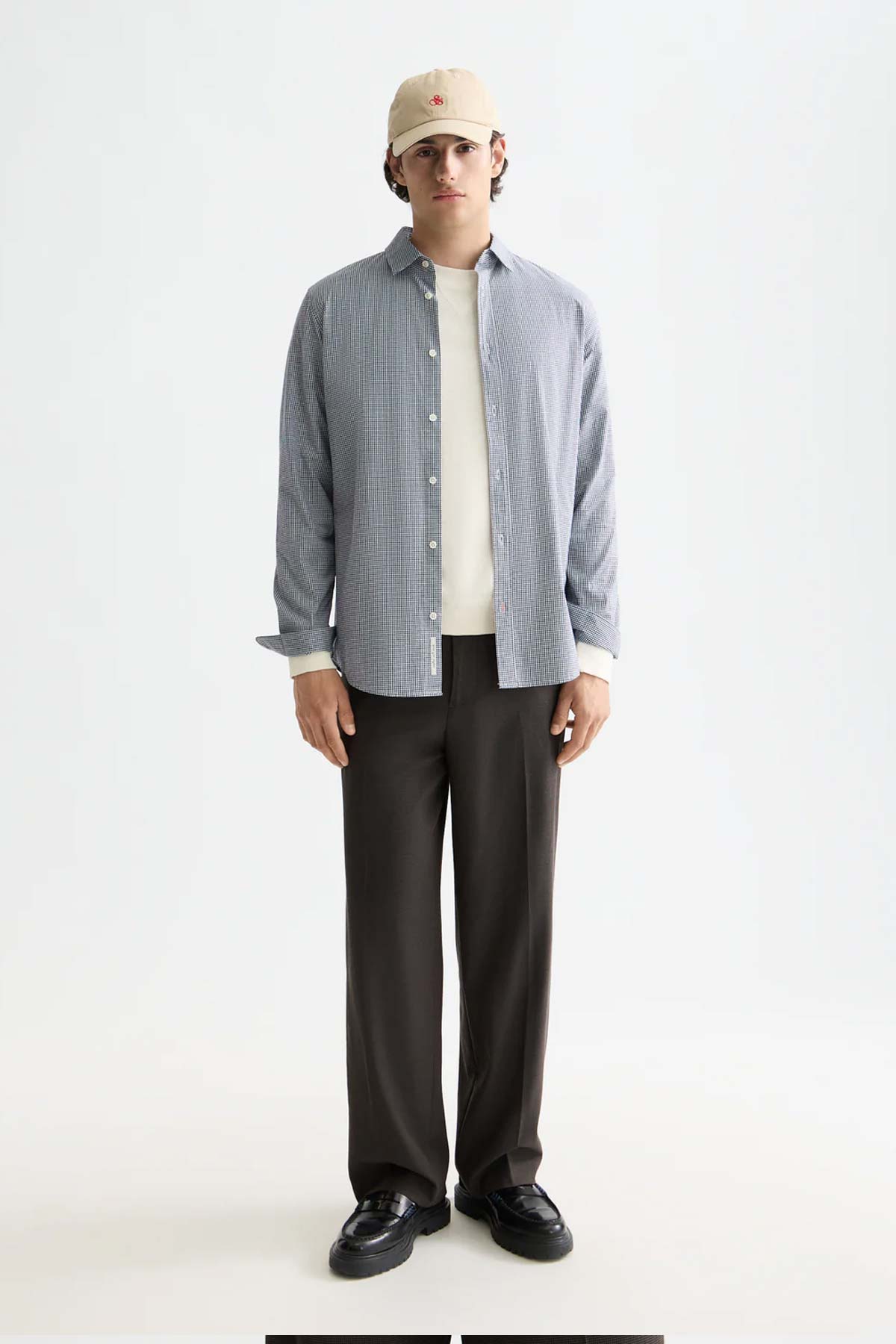 חולצה מכופתרת Micro-Check Poplin