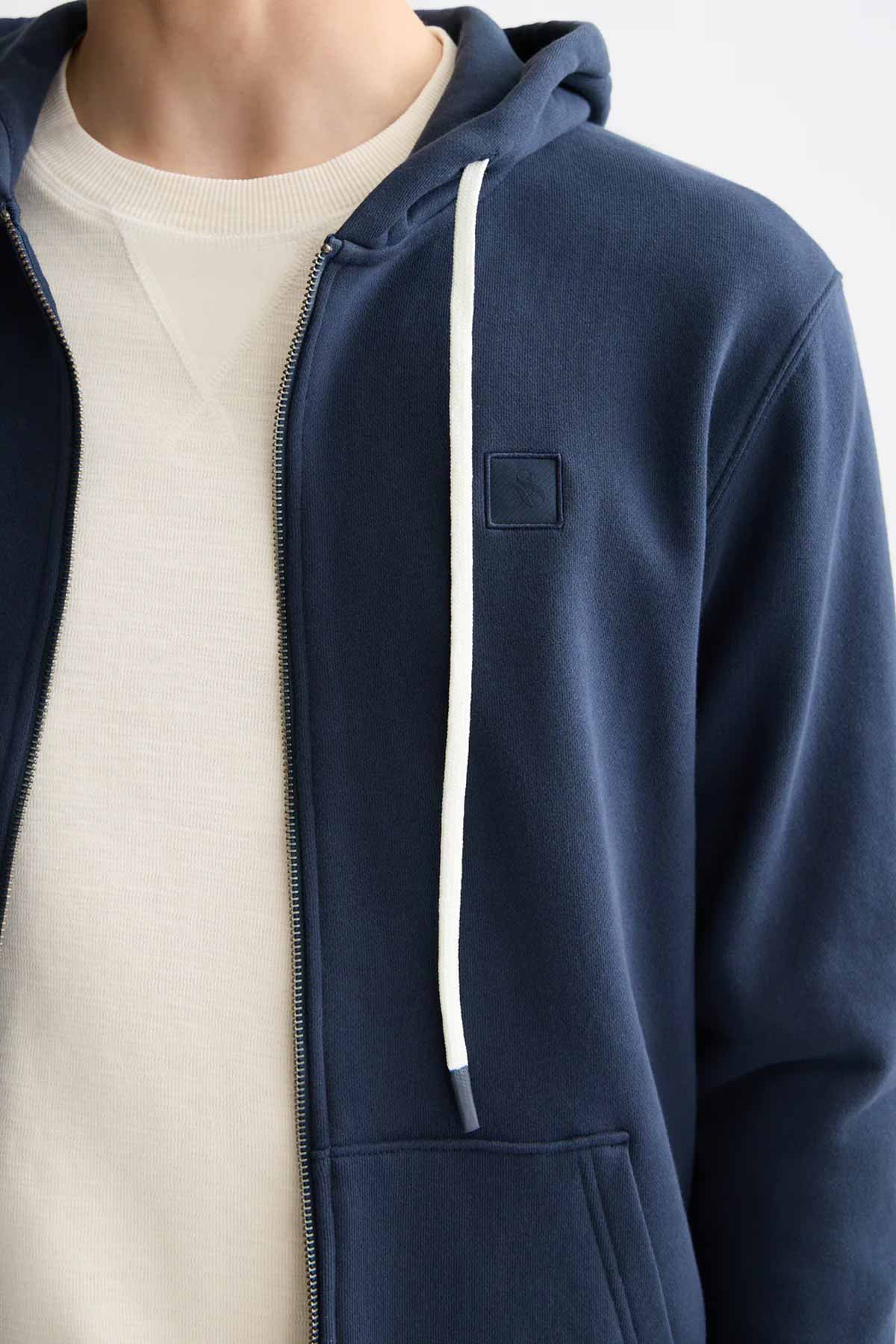 ג'קט קפוצ'ון Full Zip Logo