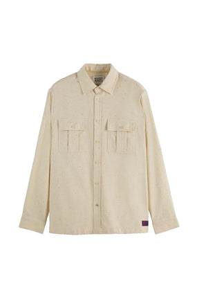 חולצה מכופתרת עבה Melange Relaxed Fit