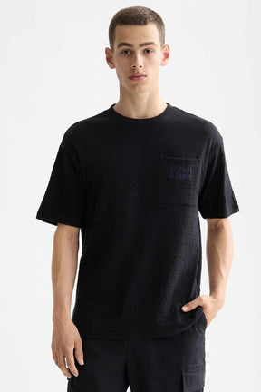 חולצת טי קצרה  Scotch & Soda Double Face Jersey Pocket