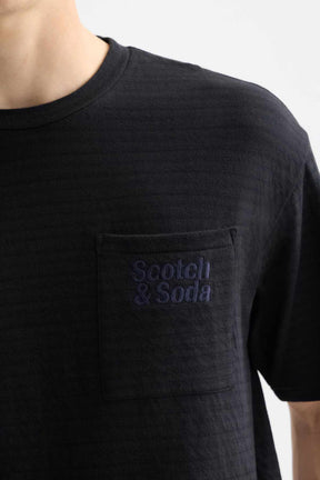חולצת טי קצרה  Scotch & Soda Double Face Jersey Pocket