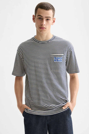 חולצת טי קצרה  Scotch & Soda Double Face Jersey Pocket