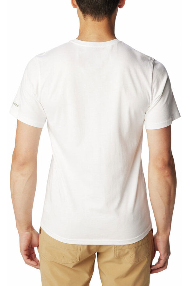 קולומביה חולצת טישירט Rapid Ridge בצבע לבן לגברים-Columbia-S-נאקו