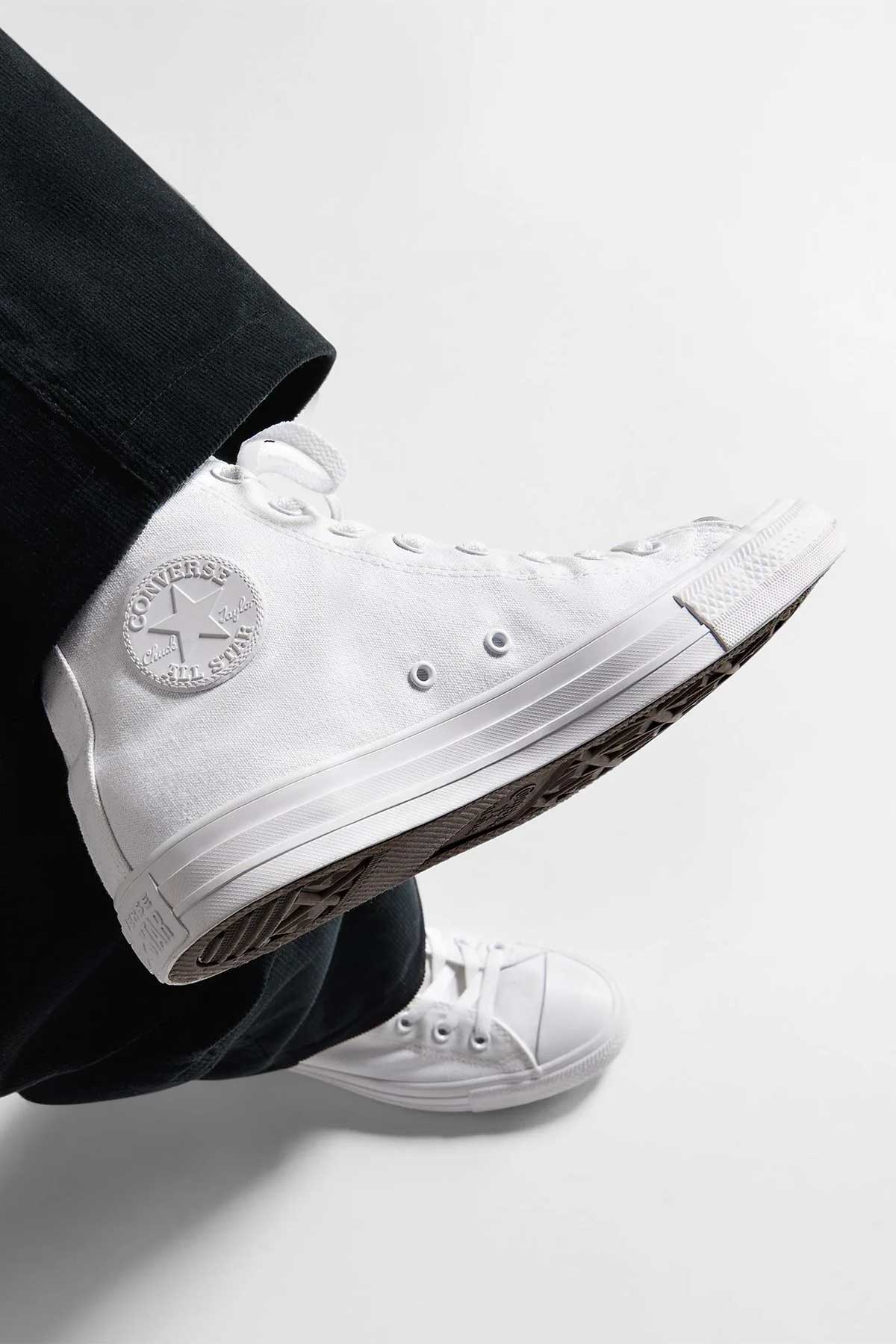 Converse Allstar נעלי סניקרס אולסטאר גבוהות בצבע לבן-מונו לנשים