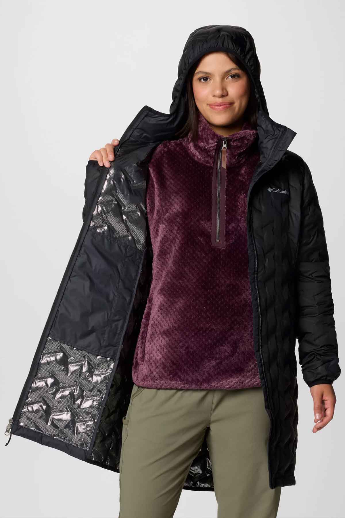 Columbia מעיל ארוך קולומביה Delta Ridge II Down Long Hooded Jacket לנשים