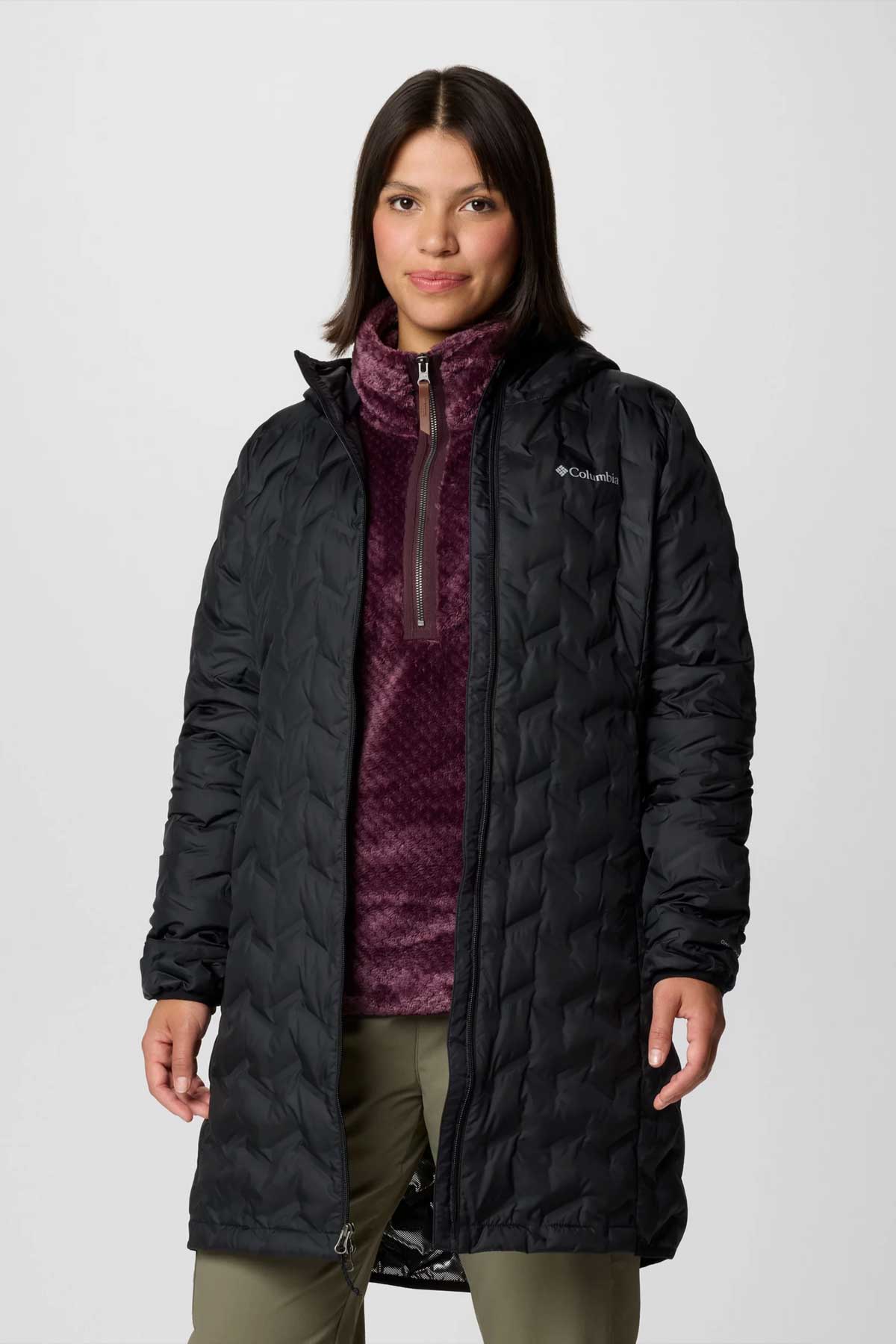 Columbia מעיל ארוך קולומביה Delta Ridge II Down Long Hooded Jacket לנשים