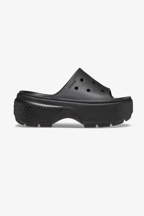 כפכפי פלטפורמה קרוקס Stomp Slide לנשים בצבע שחור