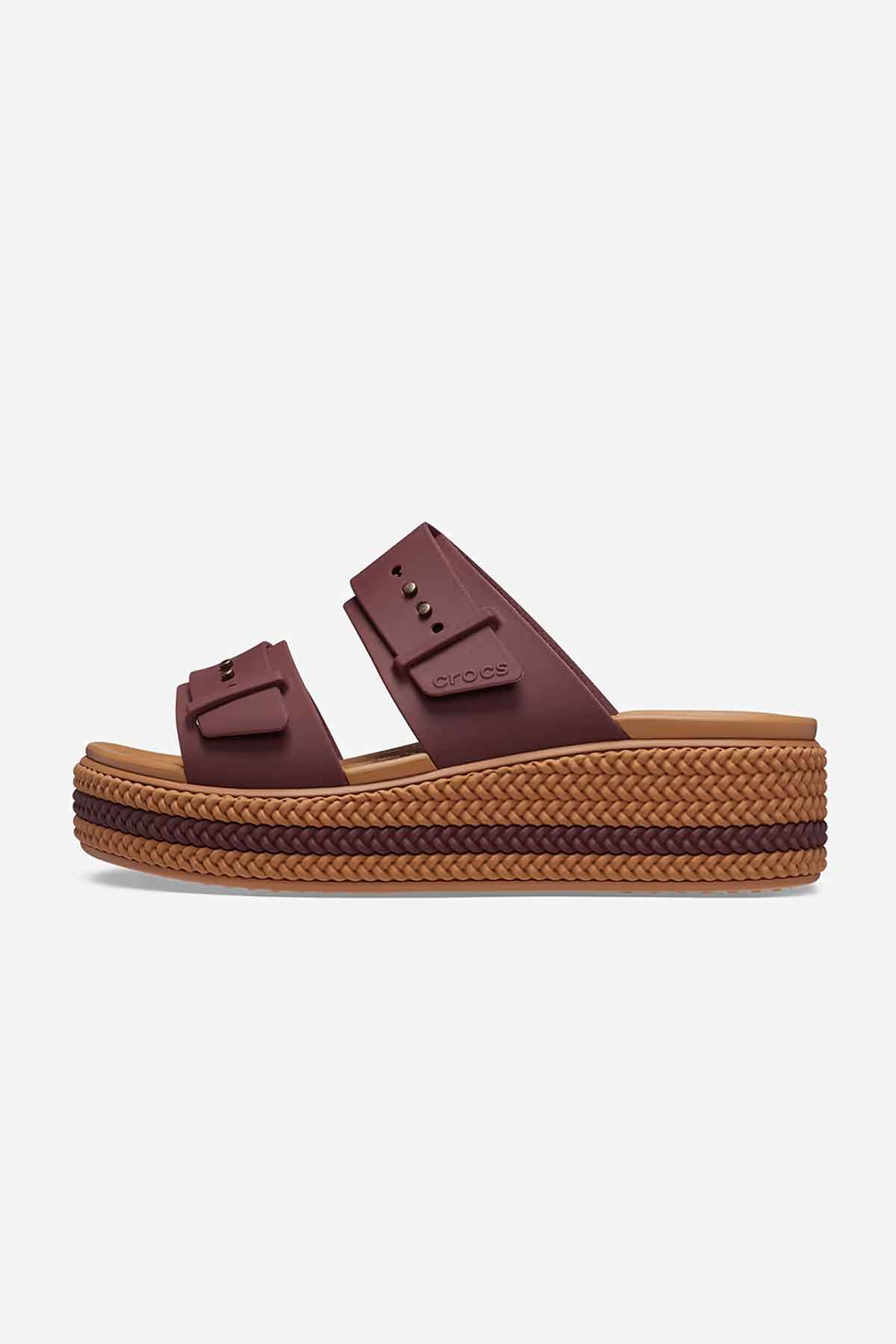 Crocs כפכפי פלטפורמה Brooklyn Woven Buckle לנשים