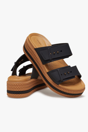 Crocs כפכפי פלטפורמה Brooklyn Woven Buckle לנשים