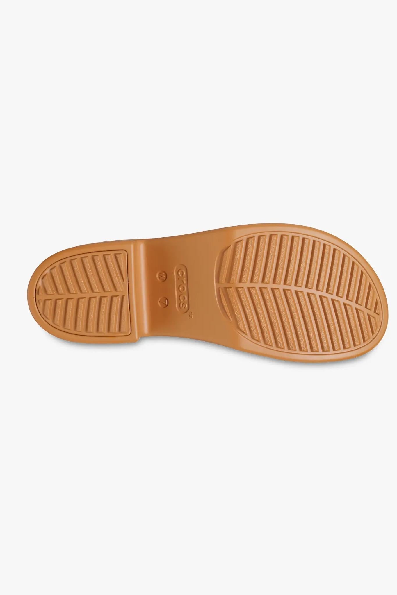 כפכפי עקב קרוקס Brooklyn Woven Slide Heel לנשים בצבע שחור