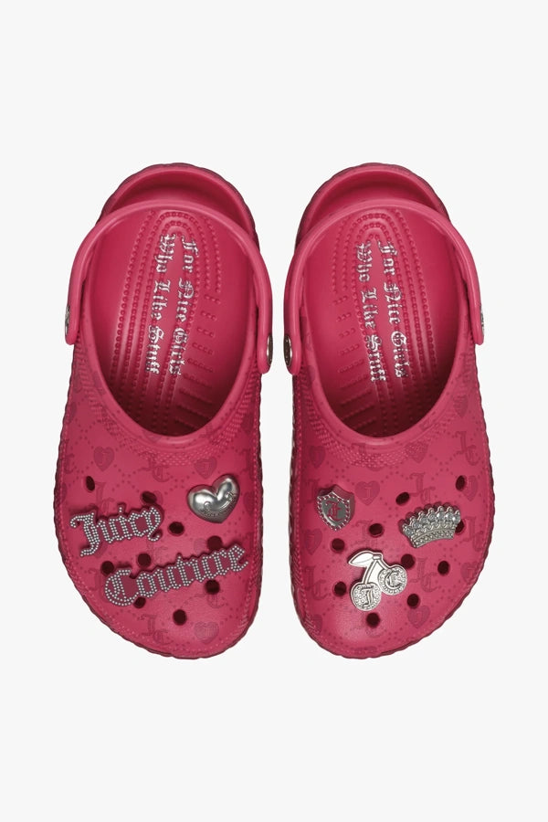 כפכפי קרוקס Juicy Couture Classic Clog בצבע ורוד לנשים