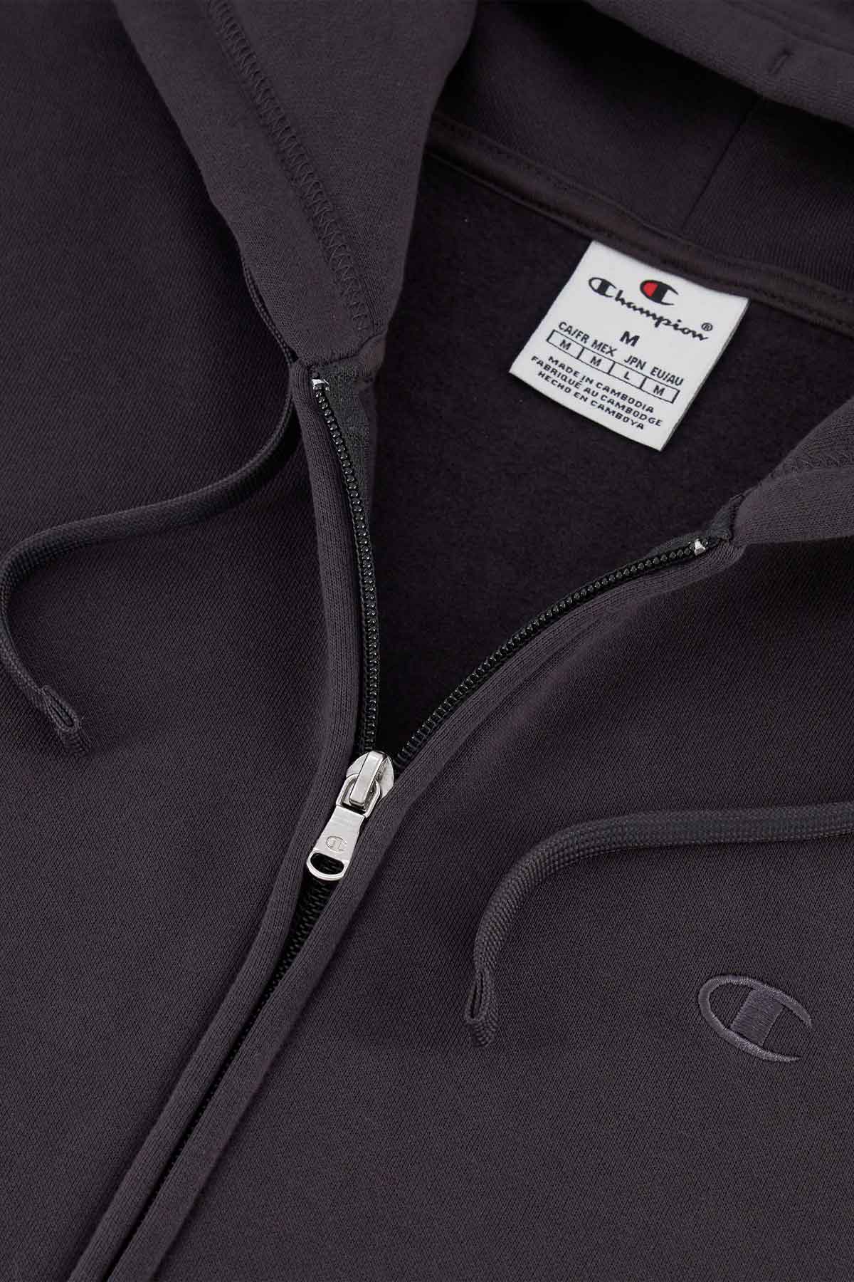 Champion קפוצ'ון Hooded Full Zip Sweatshirt לגברים