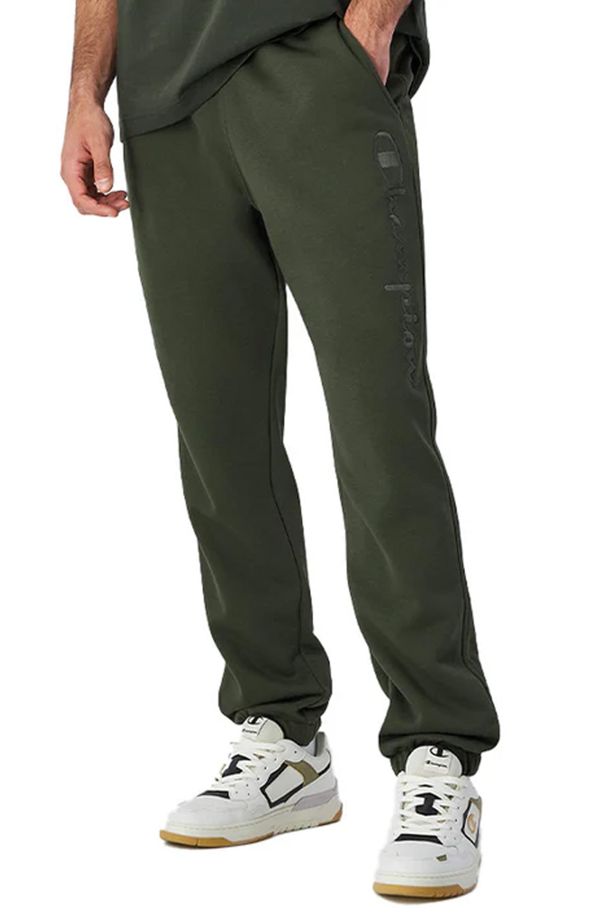 Champion מכנסי פוטר ארוכים Elastic Cuff Pants לגברים