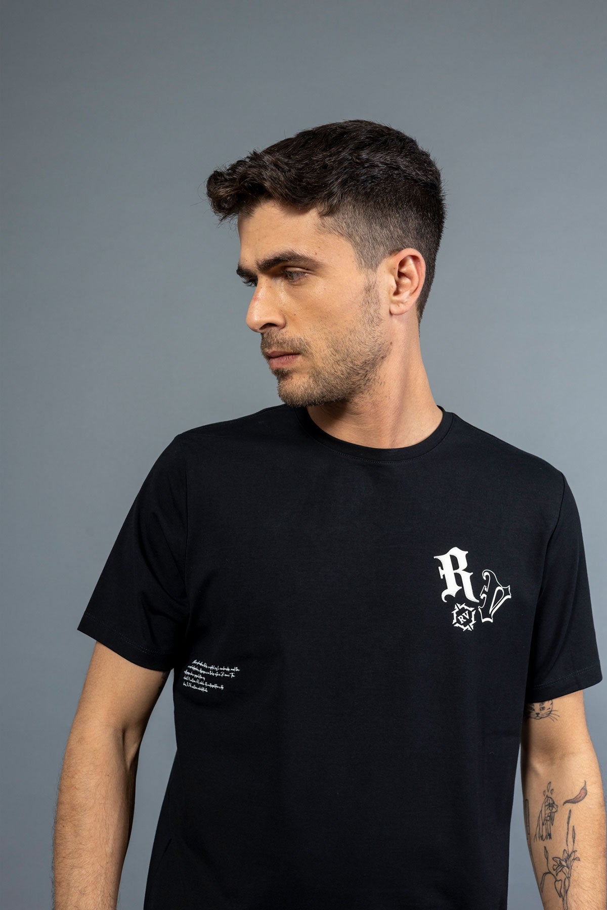 רוברטו וינו חולצת טי שירט Spass בצבע שחור לגברים-Roberto Vino-XS-נאקו