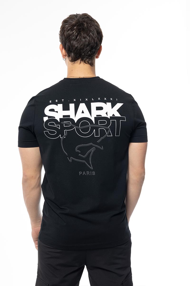 Shark Sport חולצת טישירט לייקרה Unusual בצבע שחור