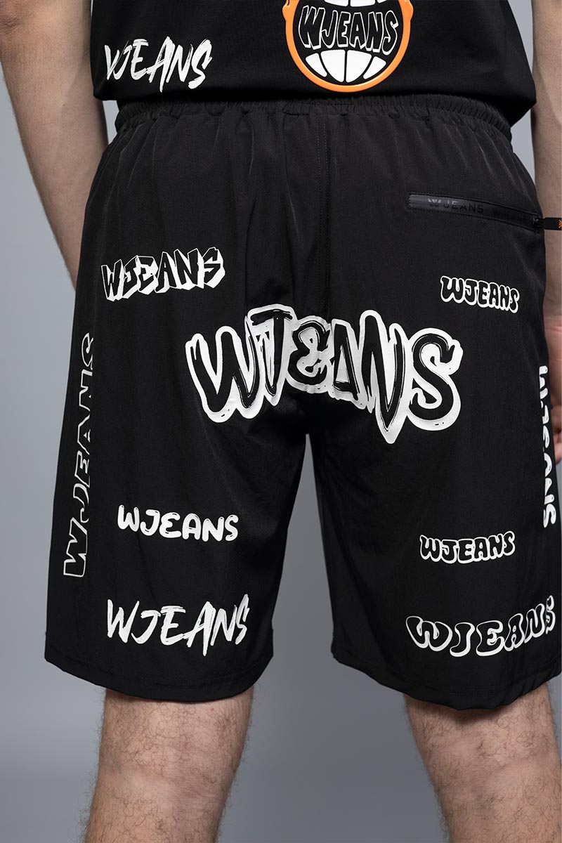 Wjeans מכנסי בגד ים ניילון And1 בצבע שחור לגברים