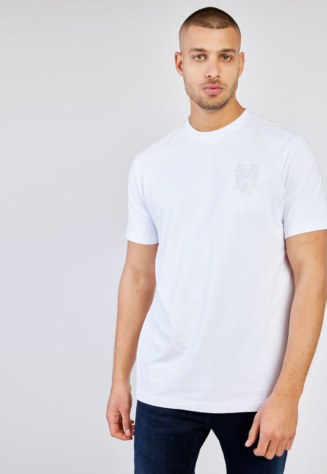 ריפליי חולצה קצרה גזרת אוברסייז בצבע לבן לגברים-Replay-S-נאקו