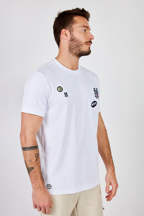 ריפליי חולצת טי שירט כותנה Embro בצבע לבן לגברים-Replay-XS-נאקו