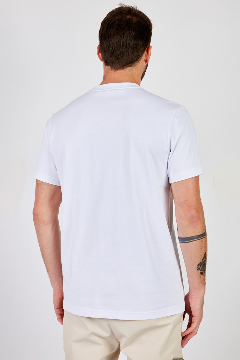 ריפליי חולצת טי שירט כותנה Embro בצבע לבן לגברים-Replay-XS-נאקו