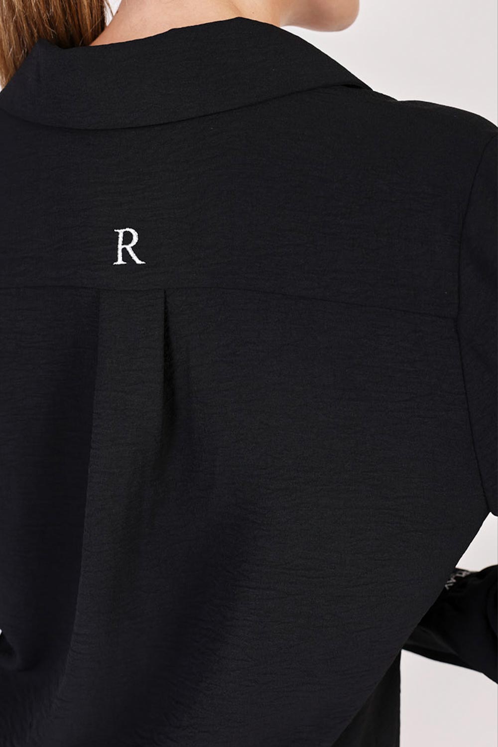 Replay חולצה מכופתרת Yam בצבע שחור לנשים-Replay-XS-נאקו