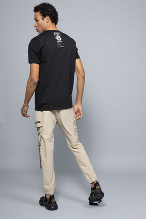 Wjeans חולצת טישירט Race בצבע שחור לגברים-W Jeans-XS-נאקו