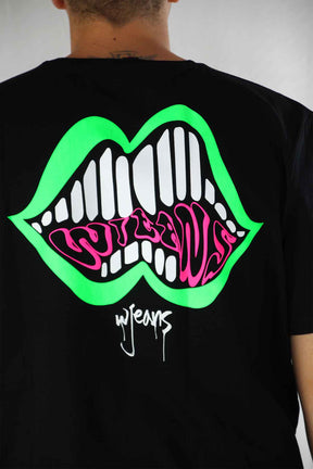 Wjeans חולצת טישירט Mouth לגברים