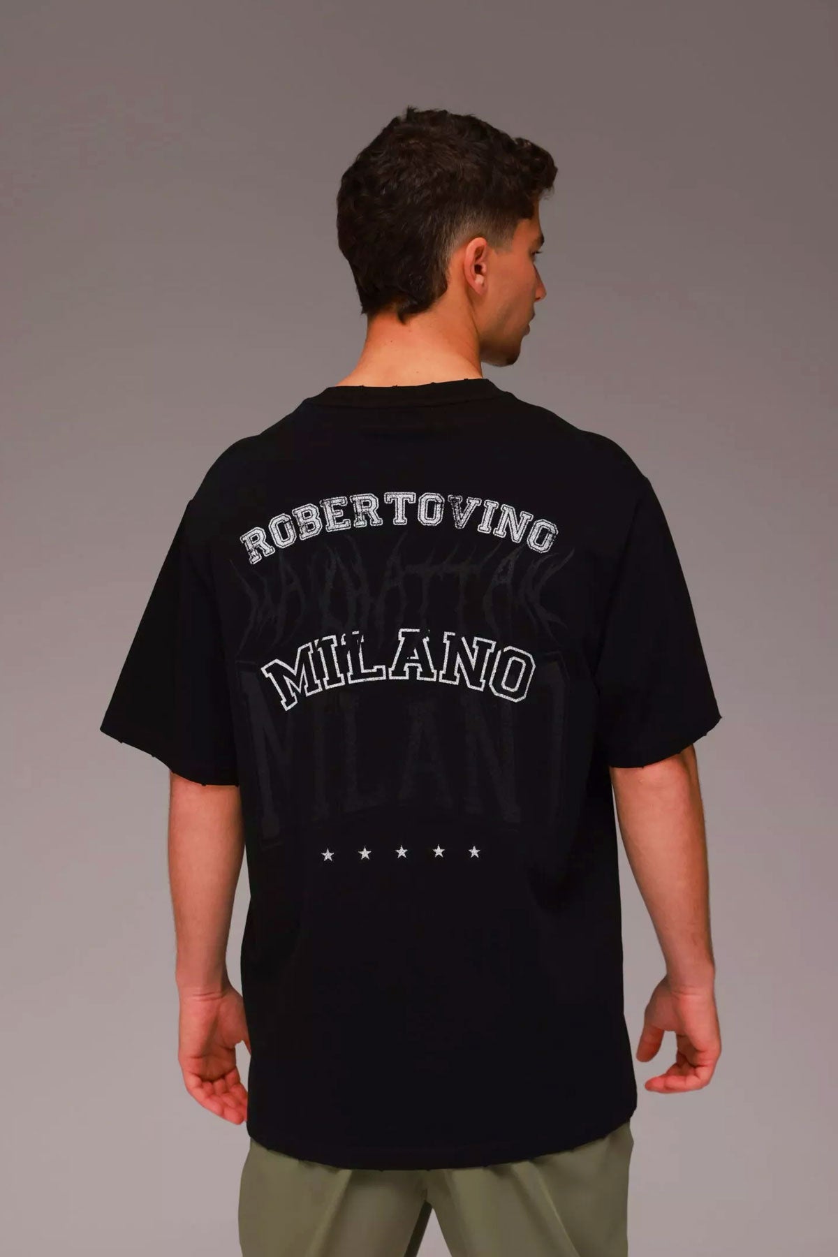 Roberto Vino חולצת טי קצרה Dusty לגברים