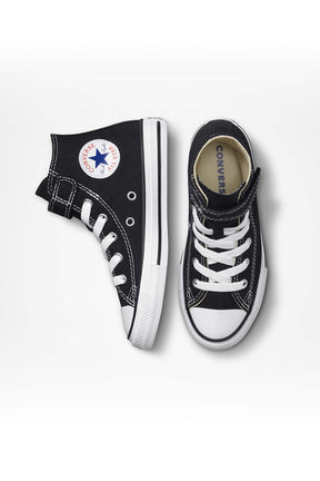 Converse All star נעלי סניקרס אולסטאר סקוץ' 1V גבוהות בצבע שחור לילדים