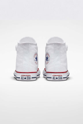 Converse All star נעלי סניקרס אולסטאר סקוץ' 1V גבוהות בצבע לבן לילדים