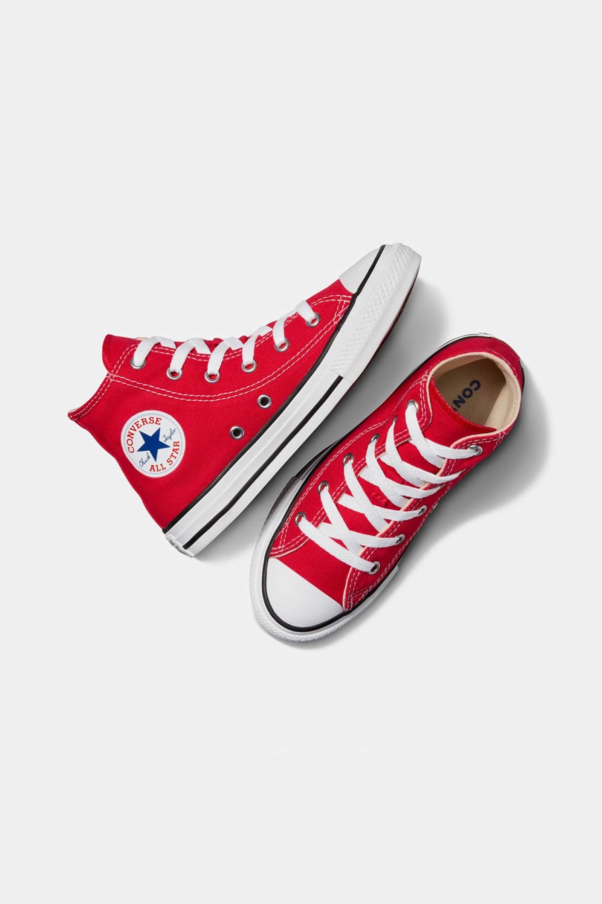 Converse All star נעלי סניקרס אולסטאר גבוהות בצבע אדום לילדים