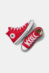 Converse All star נעלי סניקרס אולסטאר גבוהות בצבע אדום לילדים