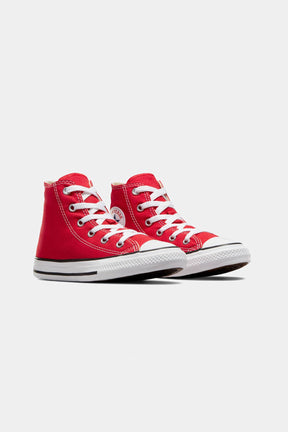 Converse All star נעלי סניקרס אולסטאר גבוהות בצבע אדום לילדים