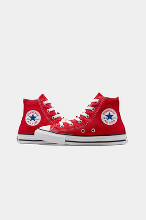 Converse All star נעלי סניקרס אולסטאר גבוהות בצבע אדום לילדים