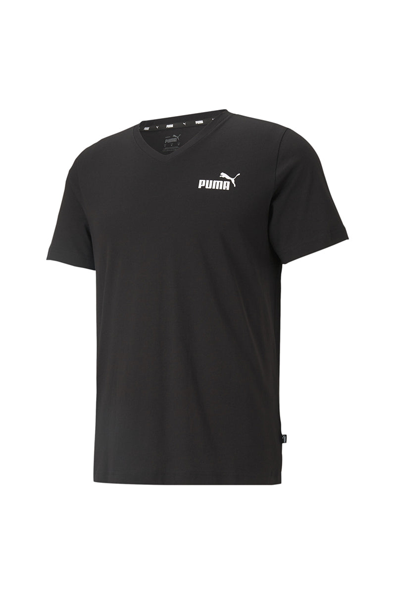 Puma חולצת טישירט קצרה צווארון וי בצבע שחור לגברים-Puma-XS-נאקו