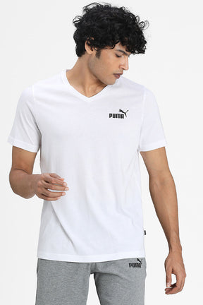 Puma חולצת טישירט קצרה צווארון וי בצבע לבן לגברים-Puma-XS-נאקו
