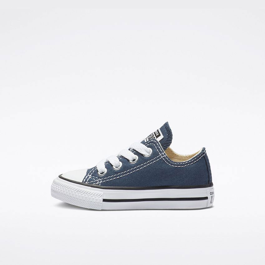אולסטאר נעלי סניקרס נמוכות בצבע כחול כהה לתינוקות-Converse All Star-18-נאקו