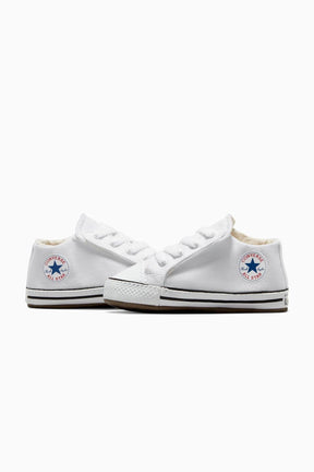 Converse All Star נעלי סניקרס טרום הליכה Cribster Mid בצבע לבן לתינוקות