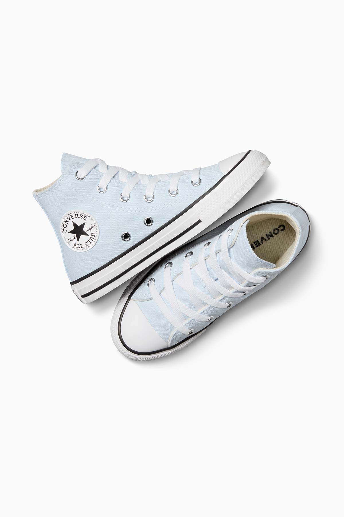 Converse All star נעלי סניקרס אולסטאר גבוהות בצבע כחול בהיר לילדים